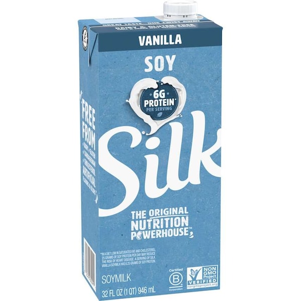 Silk Silk Aseptic Vanilla Soymilk 946 Millimeters, PK12